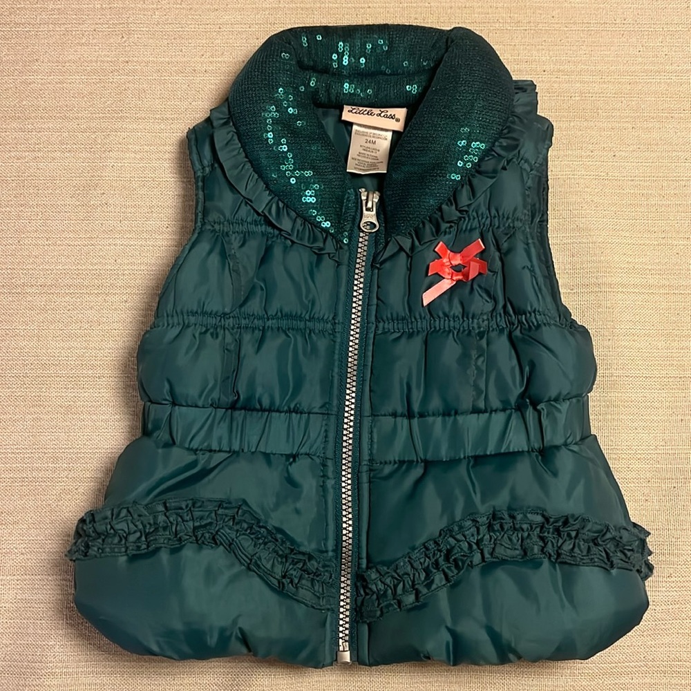 Emerald green puffer vest